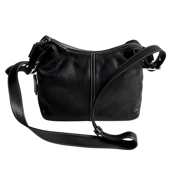 Coach Legacy Black Leather Convertible Hobo Bag 9566 w/ Dust Cover *LIKE NEW* - Picture 3 of 14